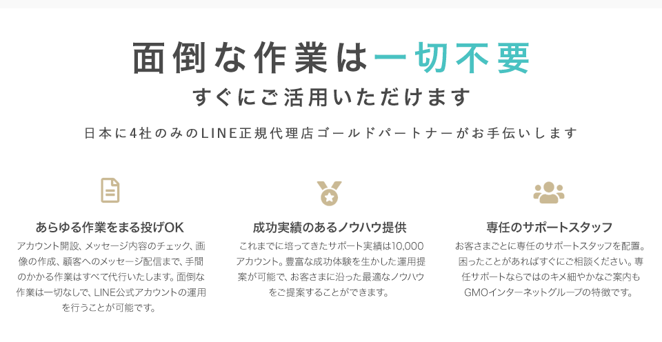 面倒な作業は一切不要